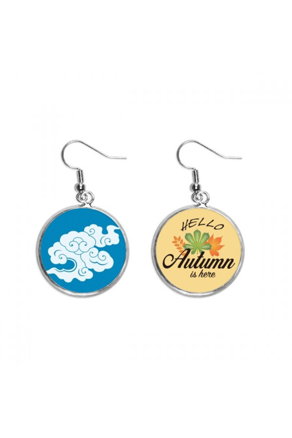painting culture white cloud earring dangle autumn earring jewelry