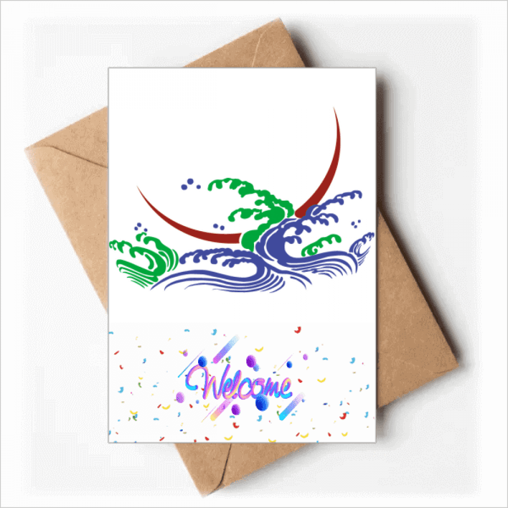 painting japanese culture flower Welcome Back Greeting Cards Envelopes Blank