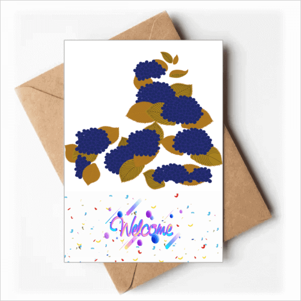 painting japanese culture flower blue Welcome Back Greeting Cards Envelopes Blank