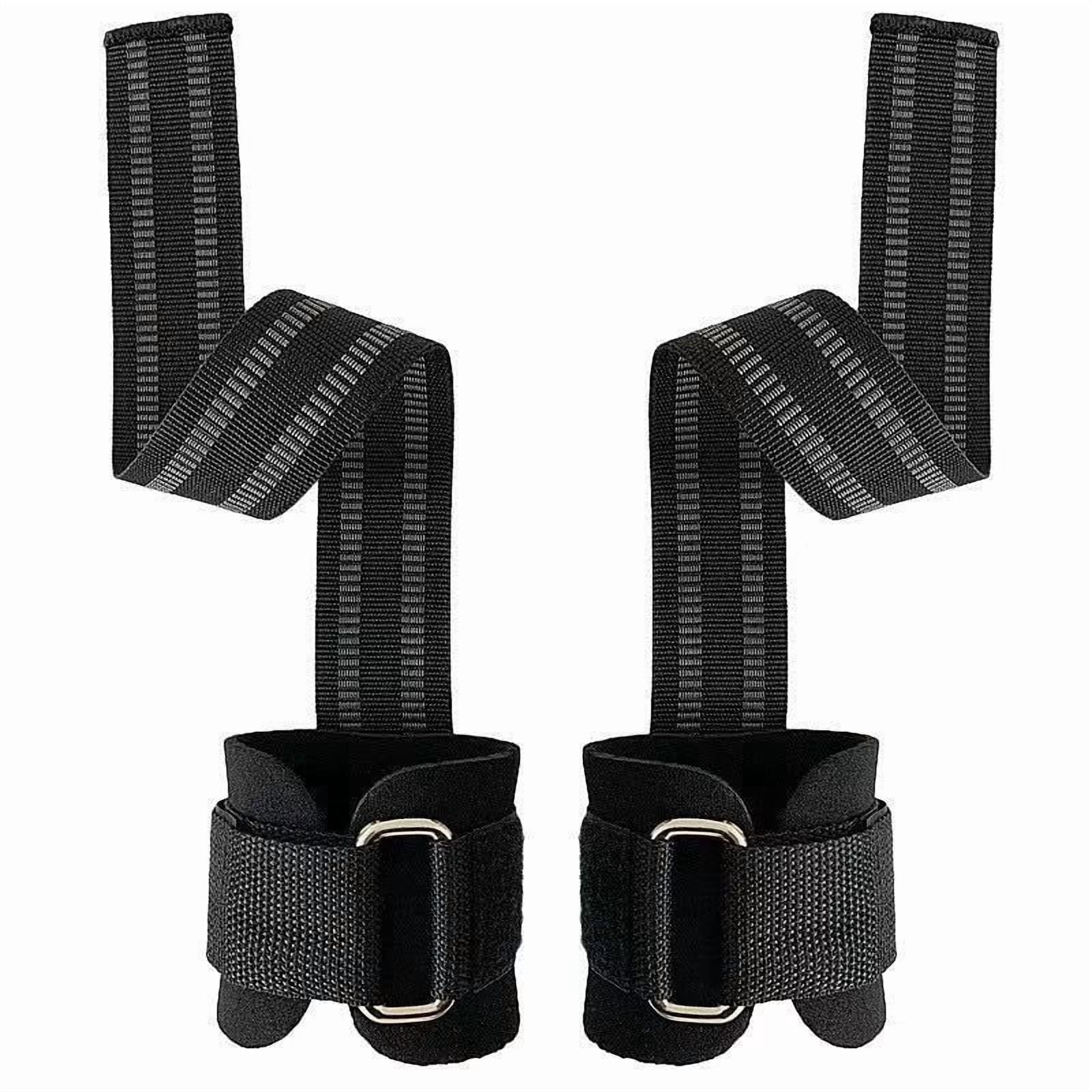 A pair + mesh bag Weight Lifting Straps  Long Wrist Straps for Weightlifting - Padded Neoprene Lifting Straps Gym with Non Slip  Grip Men and Women - Weightlifting Wrist Straps