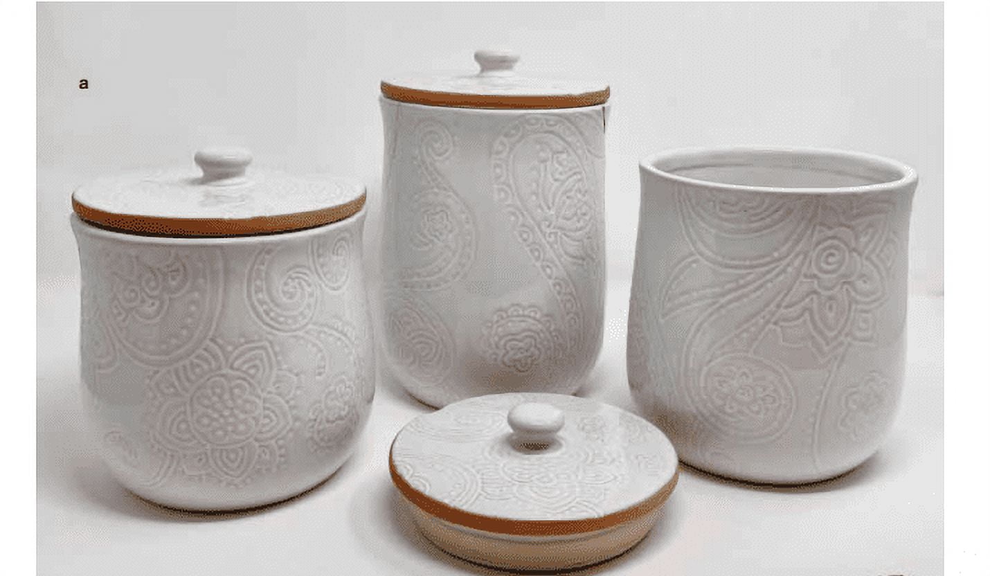 paisley canister set. 7.5", 8.5" & 6.5"T