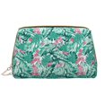 thumbnail image 1 of palm leaves Makeup Bag, Large Capacity Travel Cosmetic Bag for Women Girls- Travel Toiletry Bag Leather Portable Waterproof Makeup Case Organizer with Handle, 1 of 4