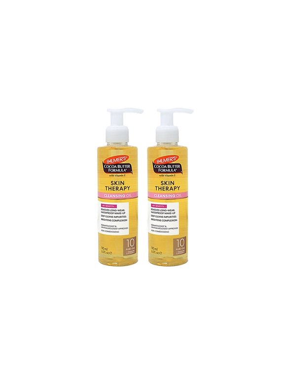 cocoa butter skin therapy cleansing oil, face, rosehip fragrance, 6.5oz pump (2pack)