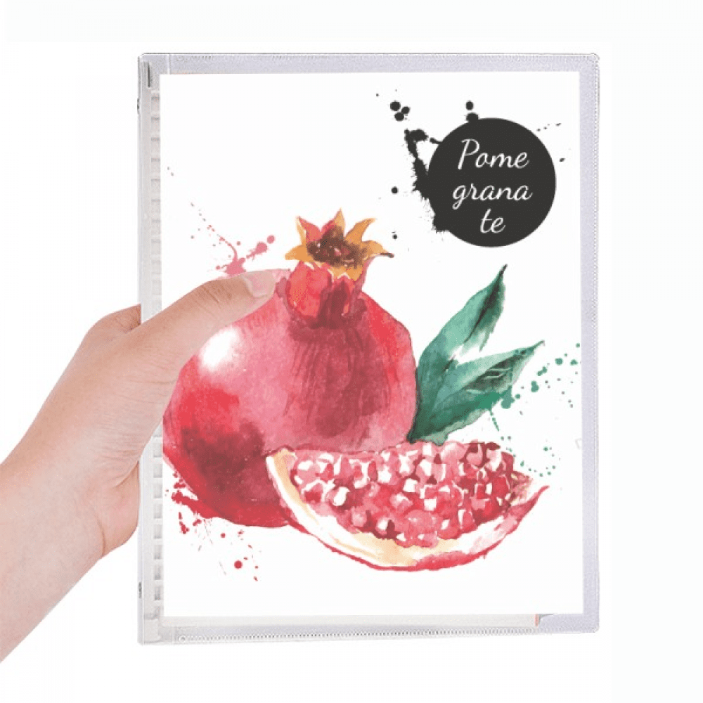pamegranate fruit tasty healthy watercolor notebook loose diary refillable journal statiry