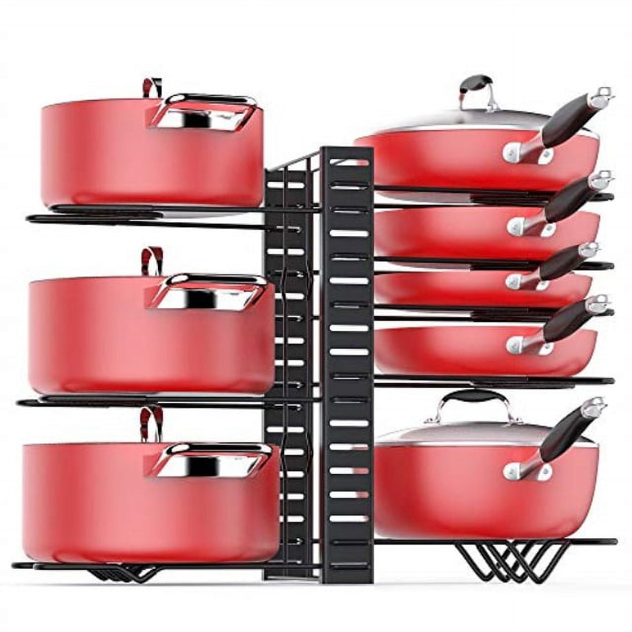 Pots And Pans Organizer For Cabinet, 3/5 Tiers Heavy-duty Pot And Pan Rack  For Kitchen Organization, Adjustable And Space Saving Pot Organizer, Heavy  Duty Cookware Organizer, Kitchen Accessories - Temu