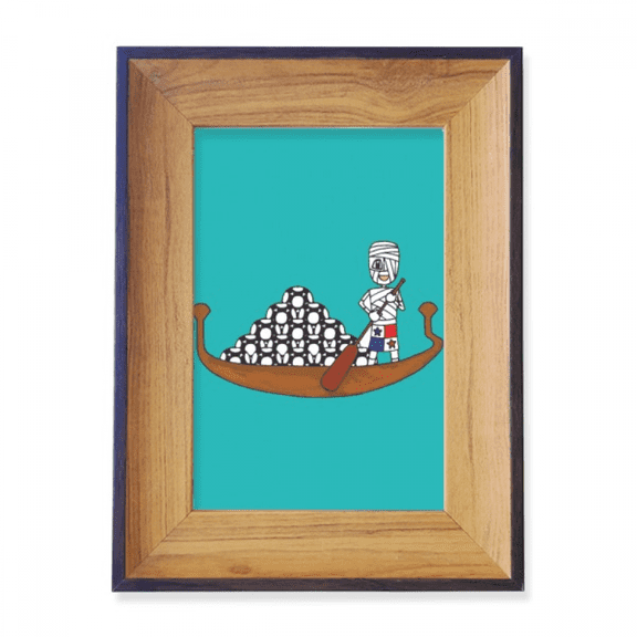 panama wooden boat football boat photo frame exhibition display art desktop painting