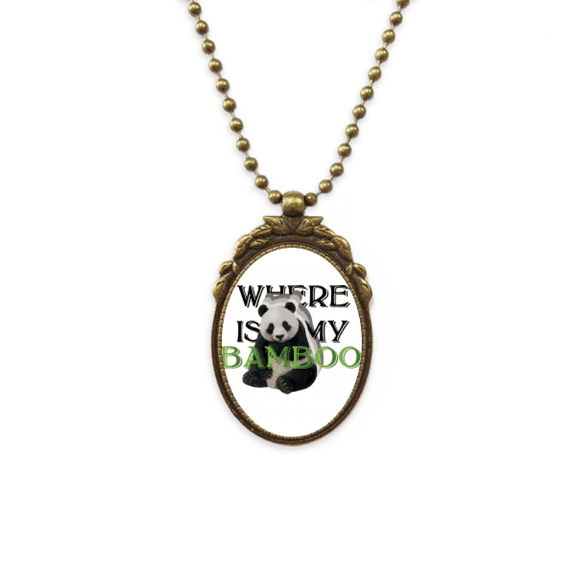 panda animal food art deco fashion antique necklace vintage bead pendant keychain