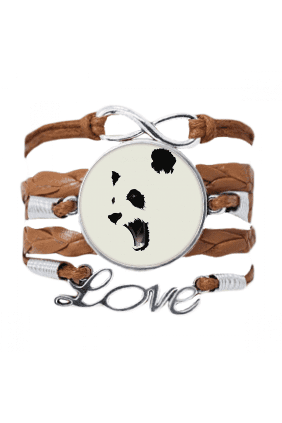 panda black white open mouth color block bracelet chain ornament wristband