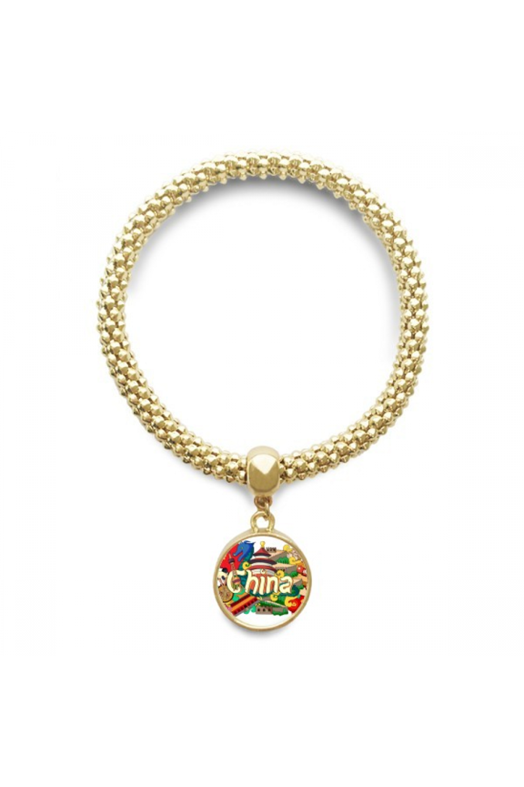 panda great wall imperial china en bracelet round pendant jewelry chain