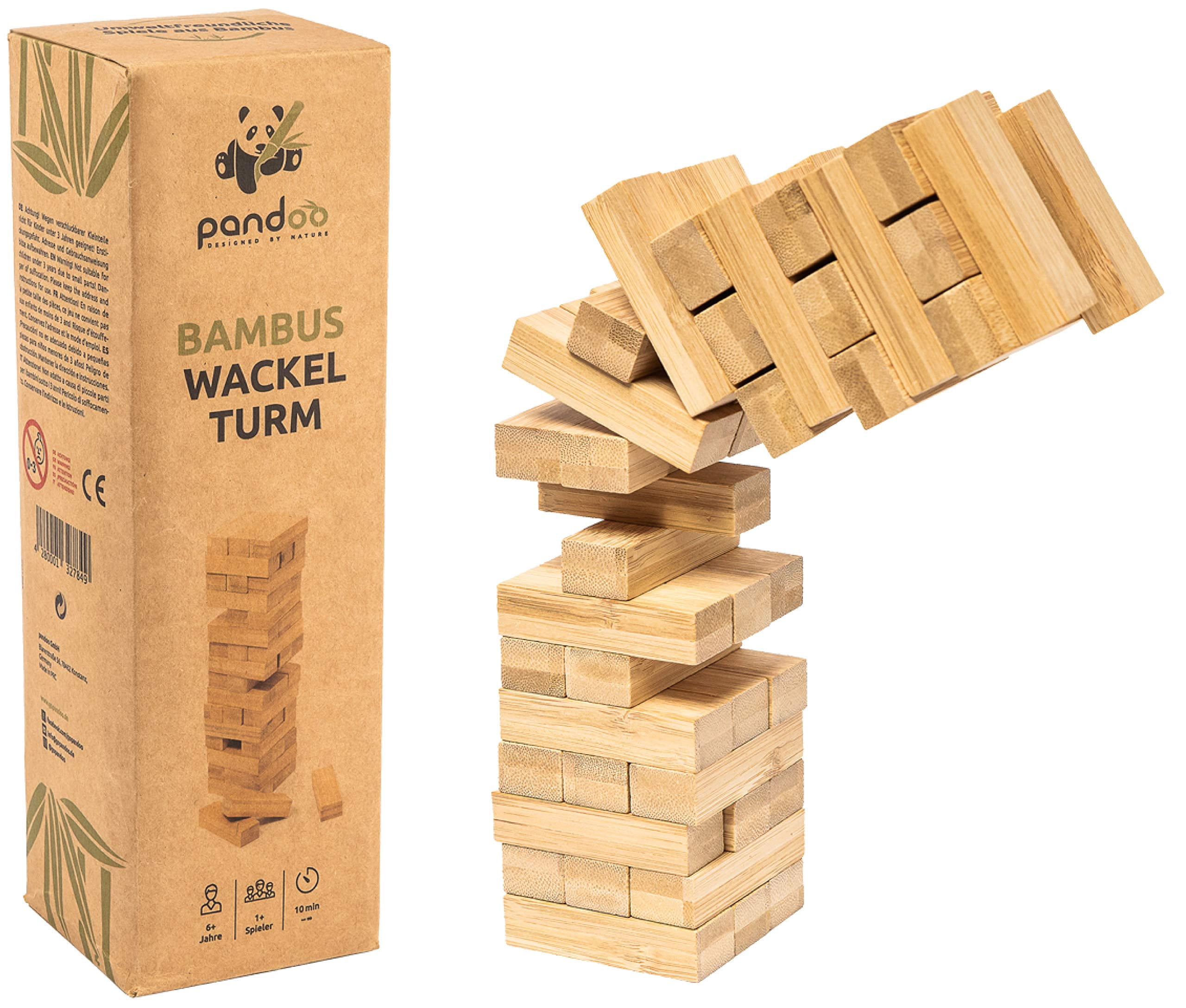 pandoo Wackelturm from bamboo | Skill game, Family game, Board game