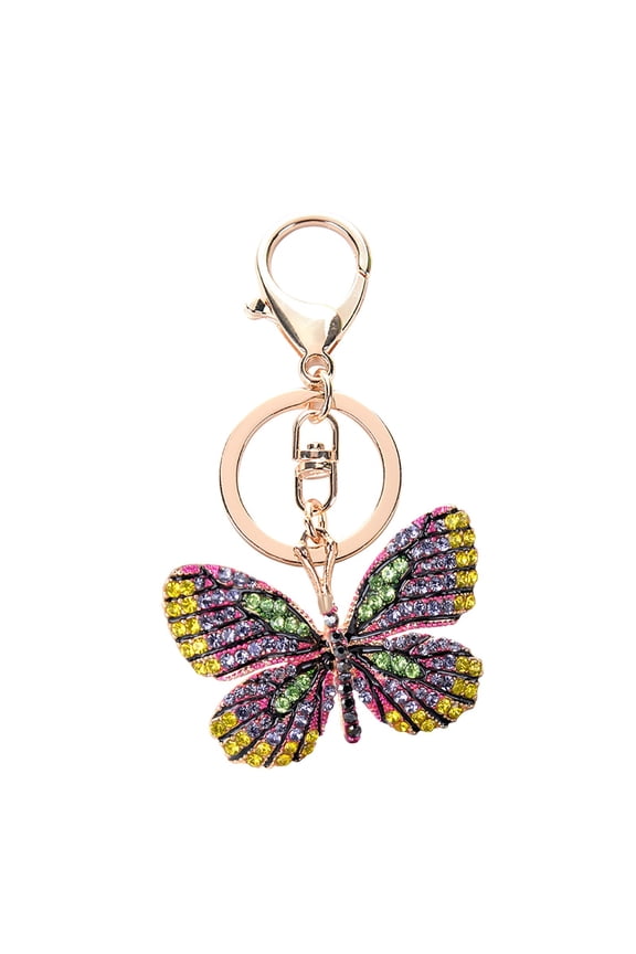 Butterfly Rhinestone Keychain for Women Girlfriend Gifts Valentine's Day Car Key Ring Handbag Gift Bag Key Chain Butterfly Pendant