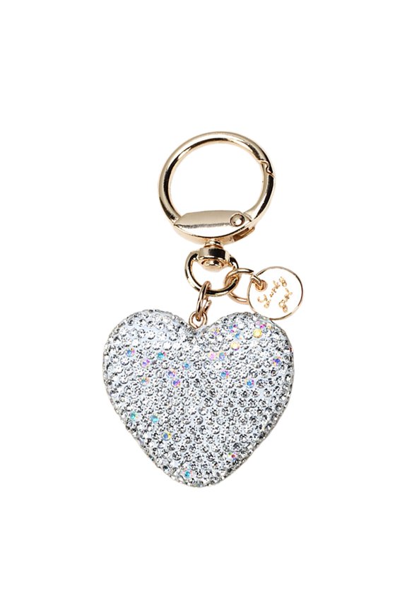 Crystal Keychain for Women, Heart Shape Key Chain with Sparkly Rhinestones Bling Car Key Chains for Backpack Handbag Car Keys
