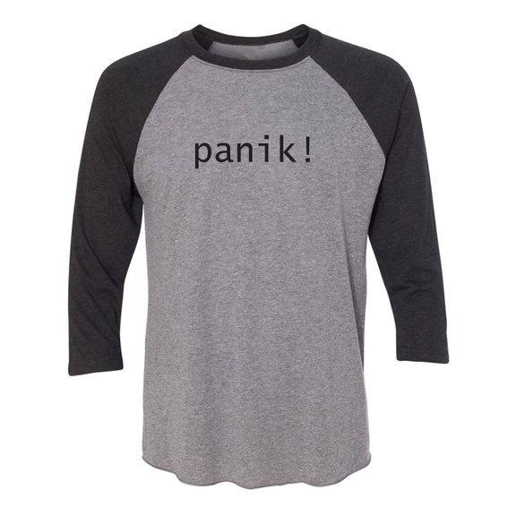 panik! Unisex 3/4 Sleeve Baseball Raglan Tee