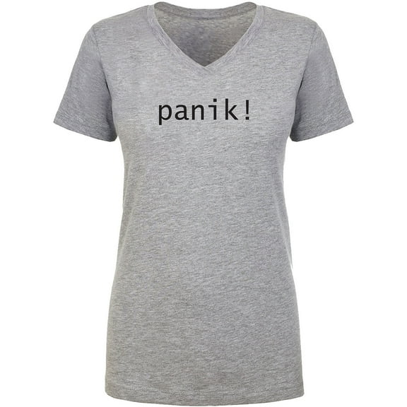 panik! Womens V-Neck T-Shirt