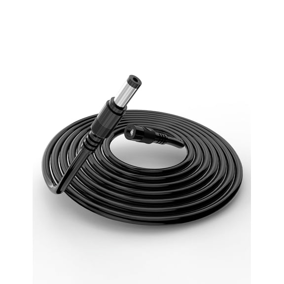 pannbo 6.6FT 2M DC Power Extension Cable 5.5x2.1mm Male to Female 12V Adapter Cord for CCTV Security IP Camera DVR NVR LED Strip Monitor Black