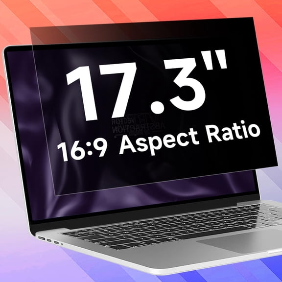 pannbo Laptop Privacy Screen 17.3 Inch 1920x1080 16:9, Anti Blue Light Glare Computer Privacy Shield, Anti-Scratch Touch Compatible