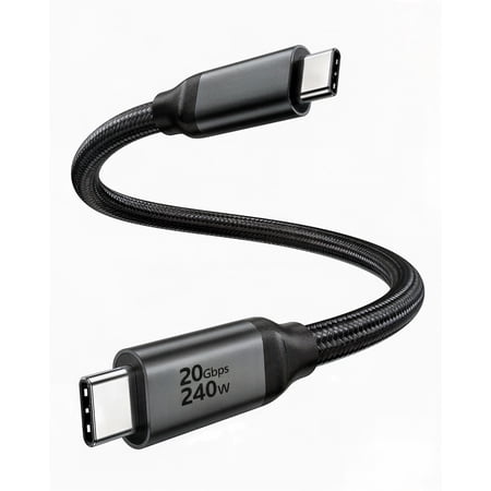 pannbo USB C Data Cable 20Gbps 1FT USB 3.2 Gen 2x2 High Speed Data Transfer 5K 4K 60Hz Monitor Cable 240W PD Fast Charging Type C for SSD Hub Dock eGPU