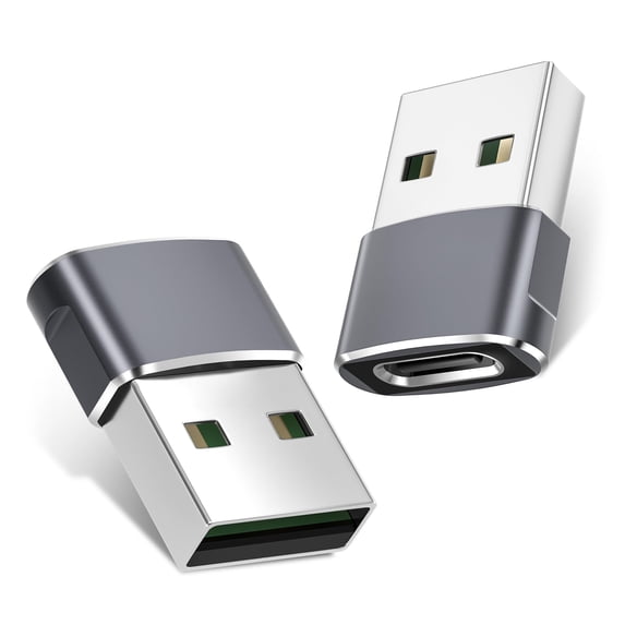 pannbo USB to USB C Adapter for iPhone 17 Pro Max,Type C Female to A Male Converter 2 Pack, Compatible with Apple Watch S11 S10,AirPods Pro,iPad mini Air,Samsung Galaxy S26 S25
