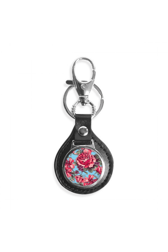 pant flower life key link chain keyholder finder hook metal