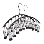 Behome 2 Pack Pants Hangers, Legging Organizer for Closet with 10 Clips, Space Saving Hanging Closet Organizer for Shorts, Jeans, Skirts, Pants