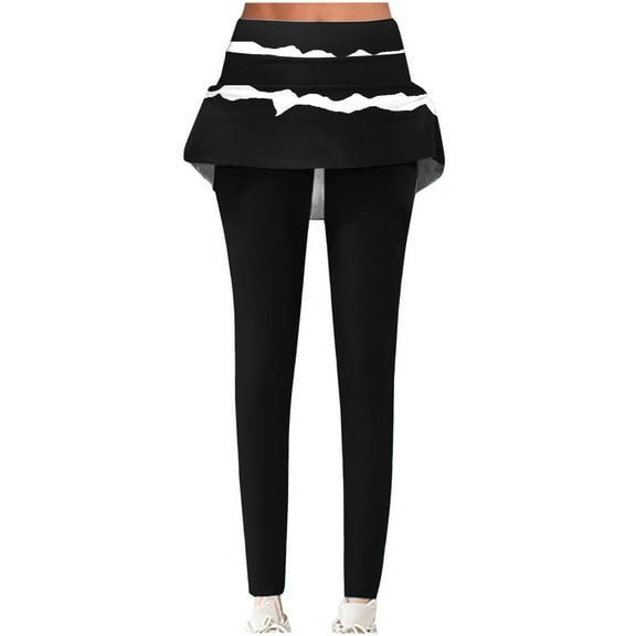 pants for women Women's Tennis Golf Skirts High Waist Gym Workout Skorts with Long Underneath Quick Dry Athletic Running Skirt Solid Pants Casual Sports Striped Yoga Classic Slim Legging Trousers