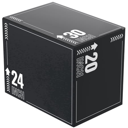 ROALW 3-in-1 Soft Plyometric Jump Box, 20x24x30", 400lb EPE Foam