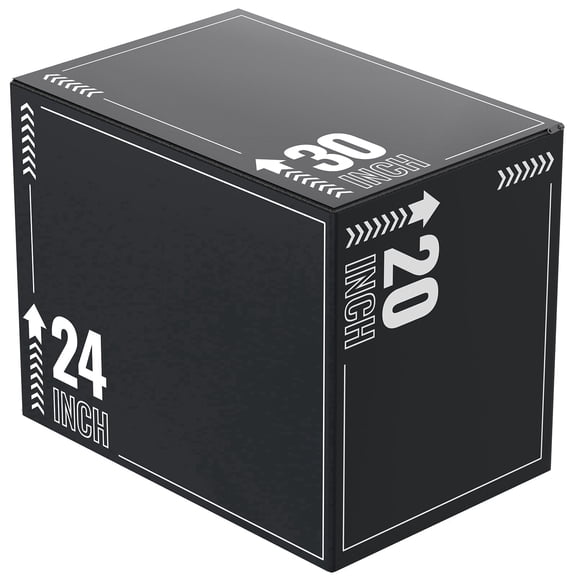 ROALW 3-in-1 Soft Plyometric Box 20x24x30Inches, 400LB Capacity Jump Box for Workout Training, Anti-Slip Foam