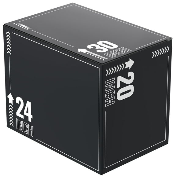 Papababe 3-in-1 Plyometric Box Multi-use Jumping Exercise Equipment Trainer with Anti Slip Surface and High Density Foam for Workout Training