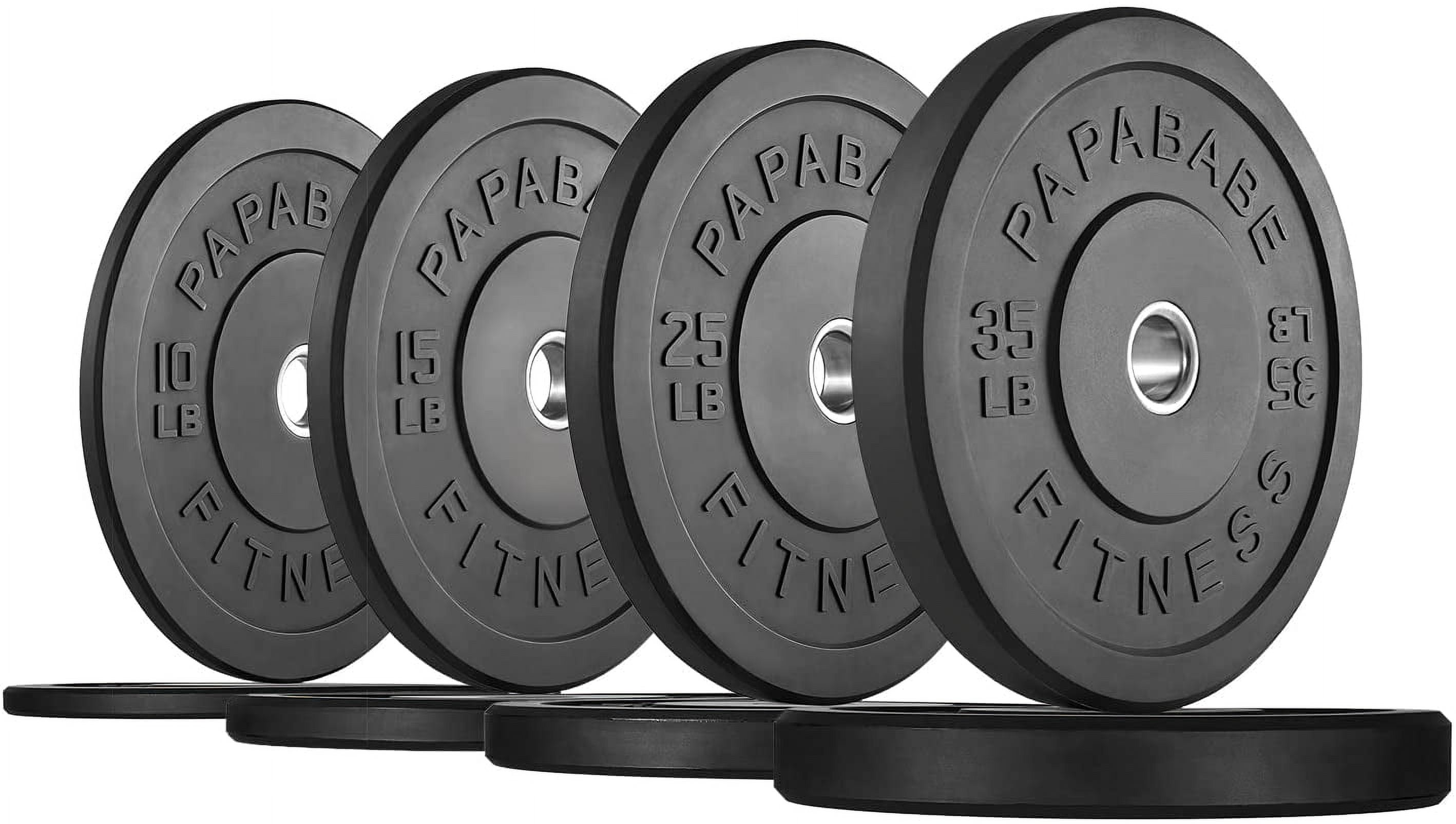 papababe Bumper Plates 2 inch Bumpers Olympic Weight Plate with Steel