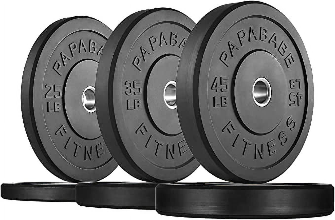 papababe Bumper Plates 2 inch Bumpers Olympic Weight Plate with Steel