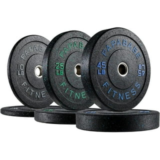 BalanceFrom Fitness 260lb Olympic Bumper Strength Training Weight Plate Set  