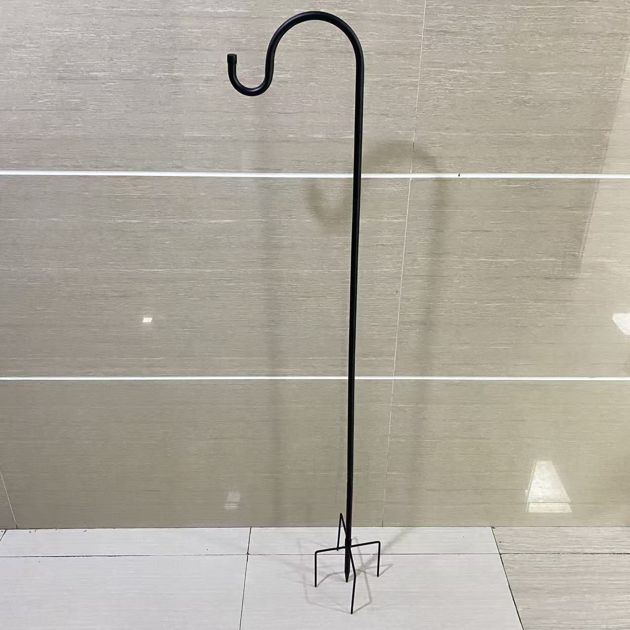 papaichton Metal poles , 45 INCH Heavy Duty Shepherds Hooks for Outdoor with 5 Prong Base, Adjustable Stand Hanger for Garden Plant, Hummingbird Feeder, Lantern