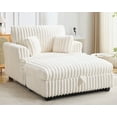 thumbnail image 1 of papajet 50" Indoor Chaise Lounge Chair with Ottoman and Storage, Beige, 1 of 8