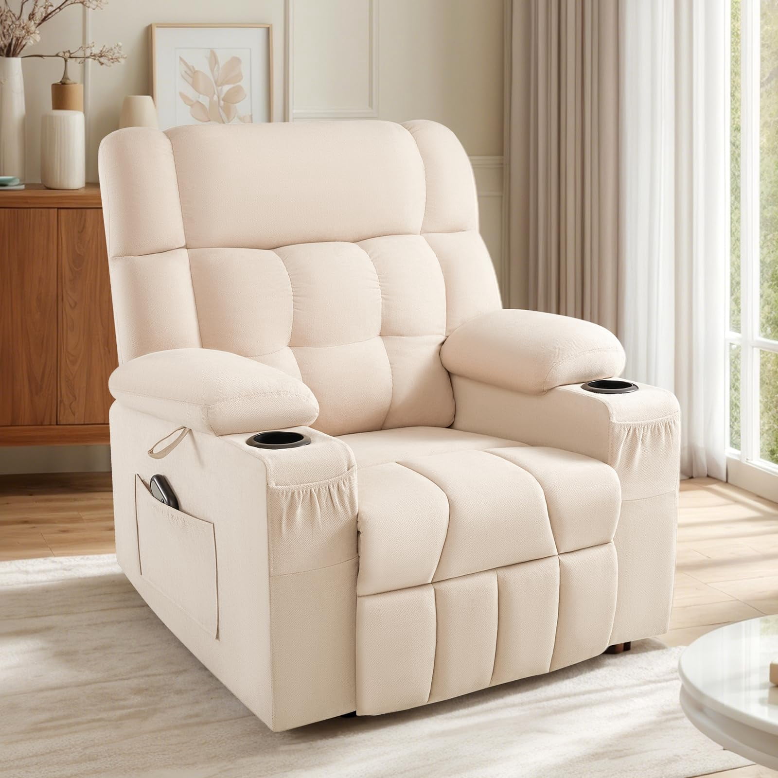 Manuel Rocking Chair papajet Oversize Swivel Rocking Recliner Chair for Adults,Manual Glider ...
