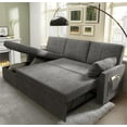 thumbnail image 1 of papajet Sofa Bed, Sleeper Sofa with Storage Chaise, Pull Out Couch for Living Room- Gray Chenille, 1 of 6