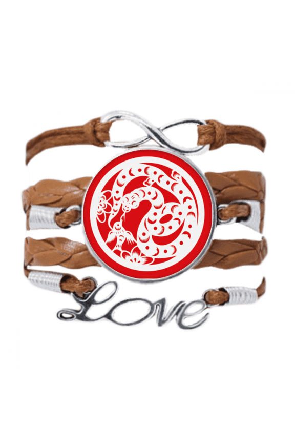 paper-cut snake animal china zodiac art bracelet love chain ornament wristband