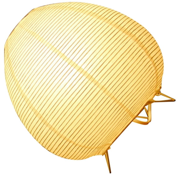 Rice Paper Table Lamp with Light Yellow Shade for Bedroom Use and Home Decoration 14.5x14.5x27 Inches