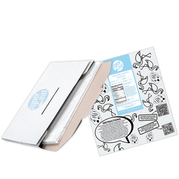 paper2eat Kosher Certified White Blank Edible Frosting/Icing Sheets Combo - Frosting Sheets XL + Frosting Sheets 8.5" x 11"
