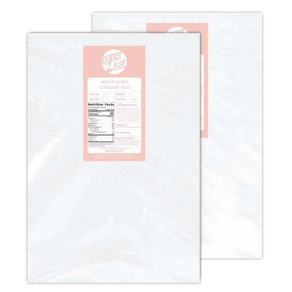paper2eat White Edible Wafer Paper Standard Plus (0.40 mm) - 100 count