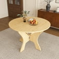 thumbnail image 1 of PAPROOS Folding Dining Table, 43'' Wooden Round Dining Table for Small Spaces, Space Saving Circle Foldable Kitchen Table for Indoor and Outdoor Use, Ancient Oak, 1 of 9