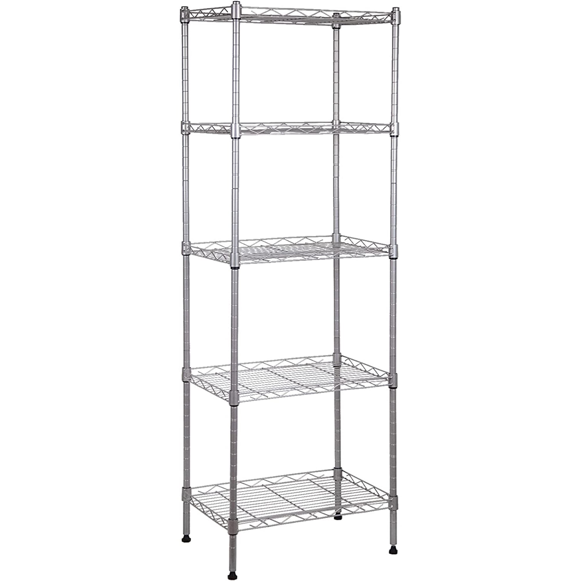 paproos 5Tier Wire Shelving Unit, Heavy Duty Metal Storage Shelves