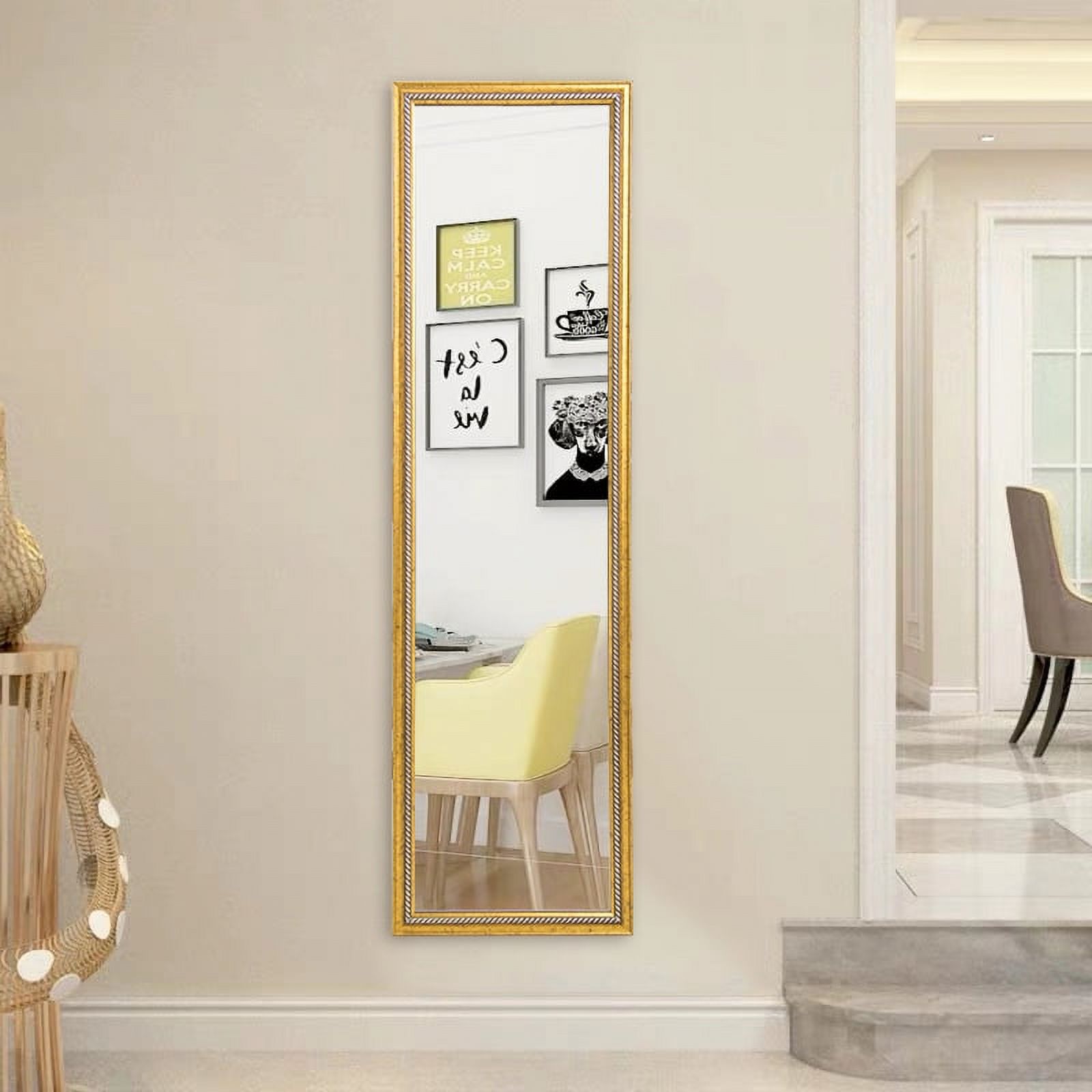 paproos 50" x 14" Over The Door Mirror, Full Length Mirror, Full Body