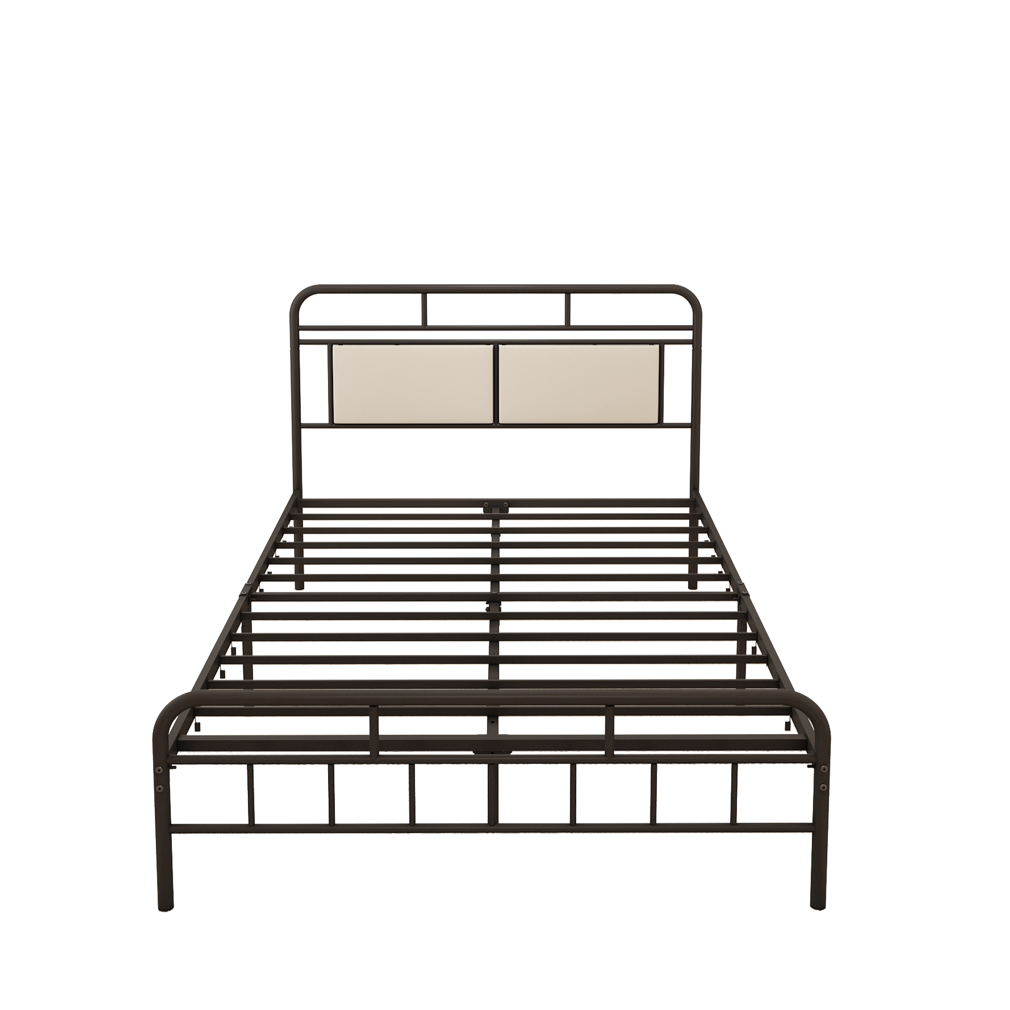 paproos Black Metal Bed Frame Full Size, Bedroom Full Platform Bed with