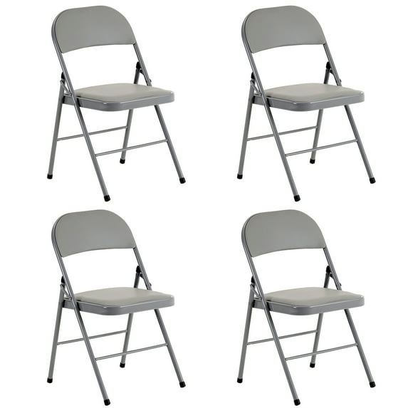 paproos Modern Dining Chairs Set of 4, PU Leather Dining Room Chairs, Kitchen Chairs with Metal Legs, Easy to Assemble Dining Chair for Restaurant, Kitchen, Dining Room and Living Room