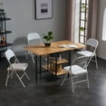 thumbnail image 1 of paproos Modern Dining Chairs Set of 4, PU Leather Dining Room Chairs, Kitchen Chairs with Metal Legs, Easy to Assemble Dining Chair for Restaurant, Kitchen, Dining Room and Living Room, 1 of 10