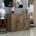 thumbnail image 1 of paproos Modern Wood Buffet Sideboard with 2 doors&1 Storage and 2drawers, Entryway Serving Storage Cabinet Doors, Dining Room Console, Espresso, 1 of 9