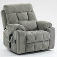 thumbnail image 1 of PAPROOS Electric Lift Recliner, Widen Power Lift Chair with Heating and Massage Function, Fabric Reclining Sofa with 2 Remotes and 2 Cup Holders, Big Lift Chairs for Elderly Seniors, Gray, 1 of 10