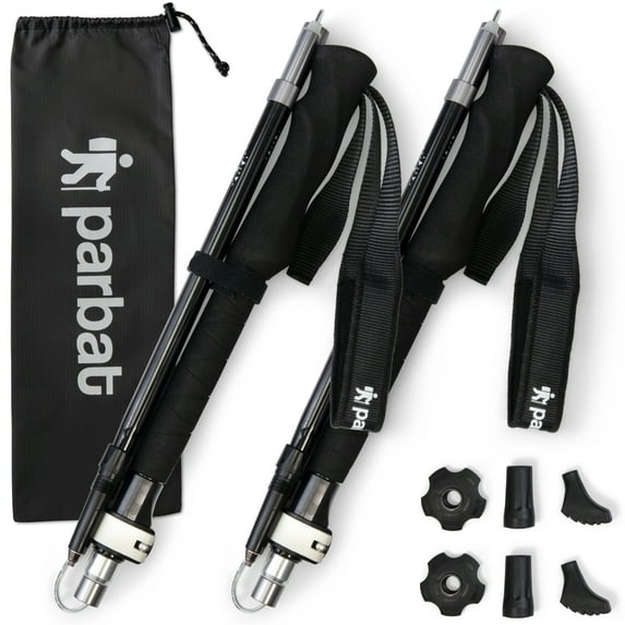 parbat Walking Trekking Poles - 2 Pack, Lightweight and Ultra Portable Hiking Sticks