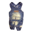 thumbnail image 1 of parisian pet dog clothes cat apparel outfits denim overall, xl, 1 of 8