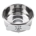 thumbnail image 1 of parrots Feeder,Stainless Steel Food Water Feeding Bowl Parakeet Feeder Bird Cage Accessory, parrots Food Feeder, 1 of 8